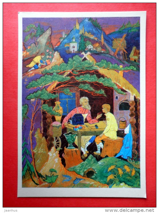illustration - Prokopych - The Stone Flower by P. Bazhov - 1968 - Russia USSR - unused - JH Postcards