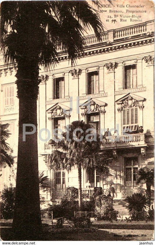 Nice - Villa Chantecler Mme Brunon - old postcard - France - used - JH Postcards