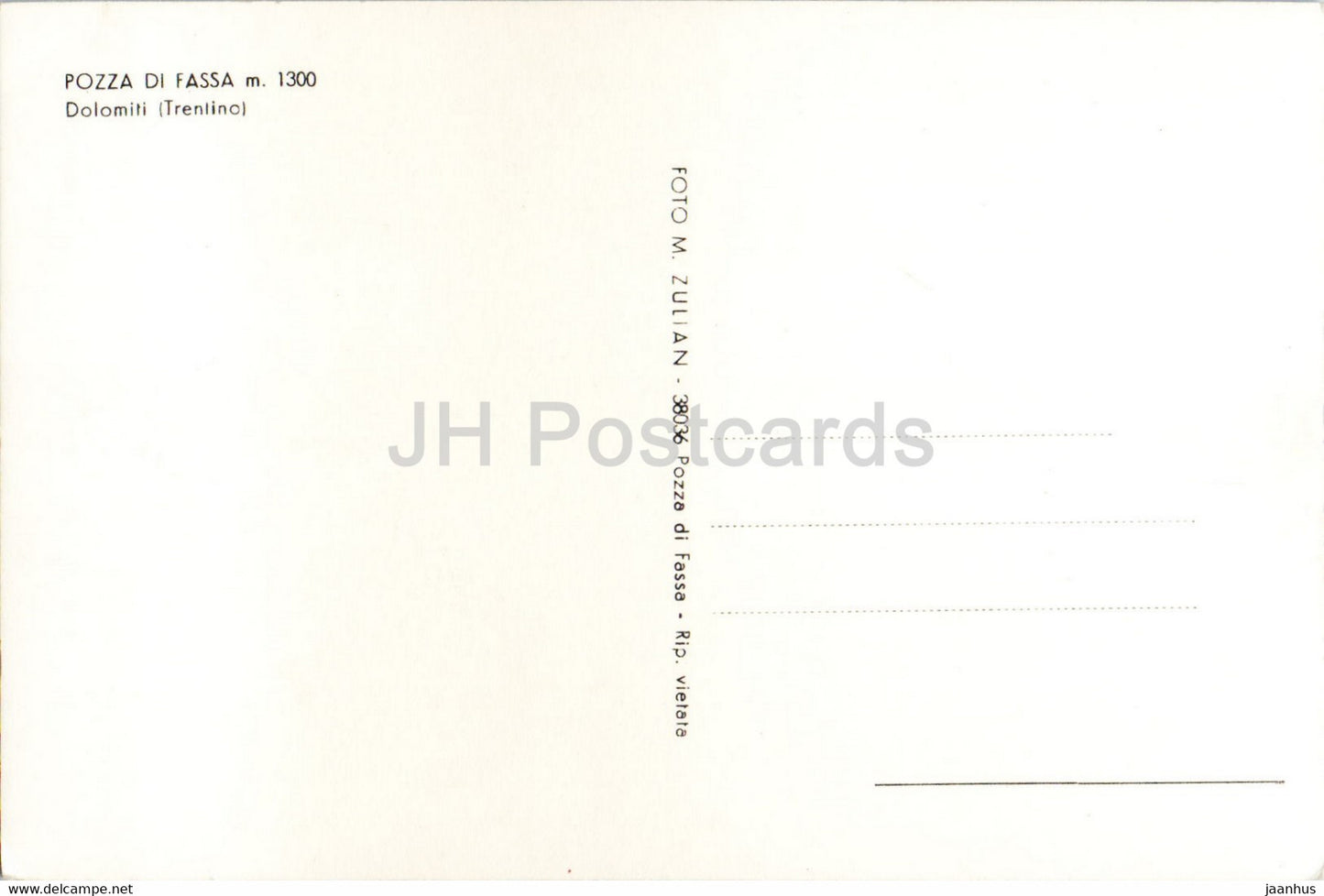 Pozza di Fassa - Dolomiti - Trentino - Italy - unused