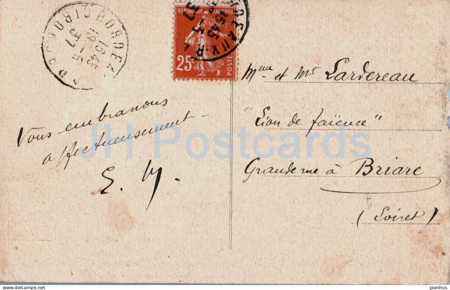 Bordeaux - L'Eglise Sainte Croix - Kirche - alte Postkarte - 1937 - Frankreich - gebraucht 