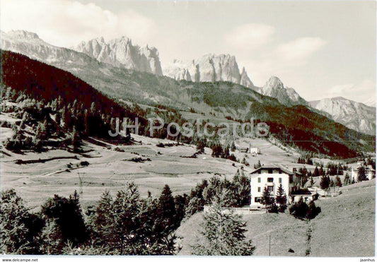 Val di Fiemme - Moena 1200 m - Albergo Catinaccio verso le Dolomiti - old postcard - 1953 - Italy - used - JH Postcards