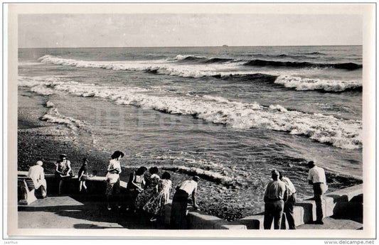 view at the sea - Sochi - 1959 - Russia USSR - unused - JH Postcards