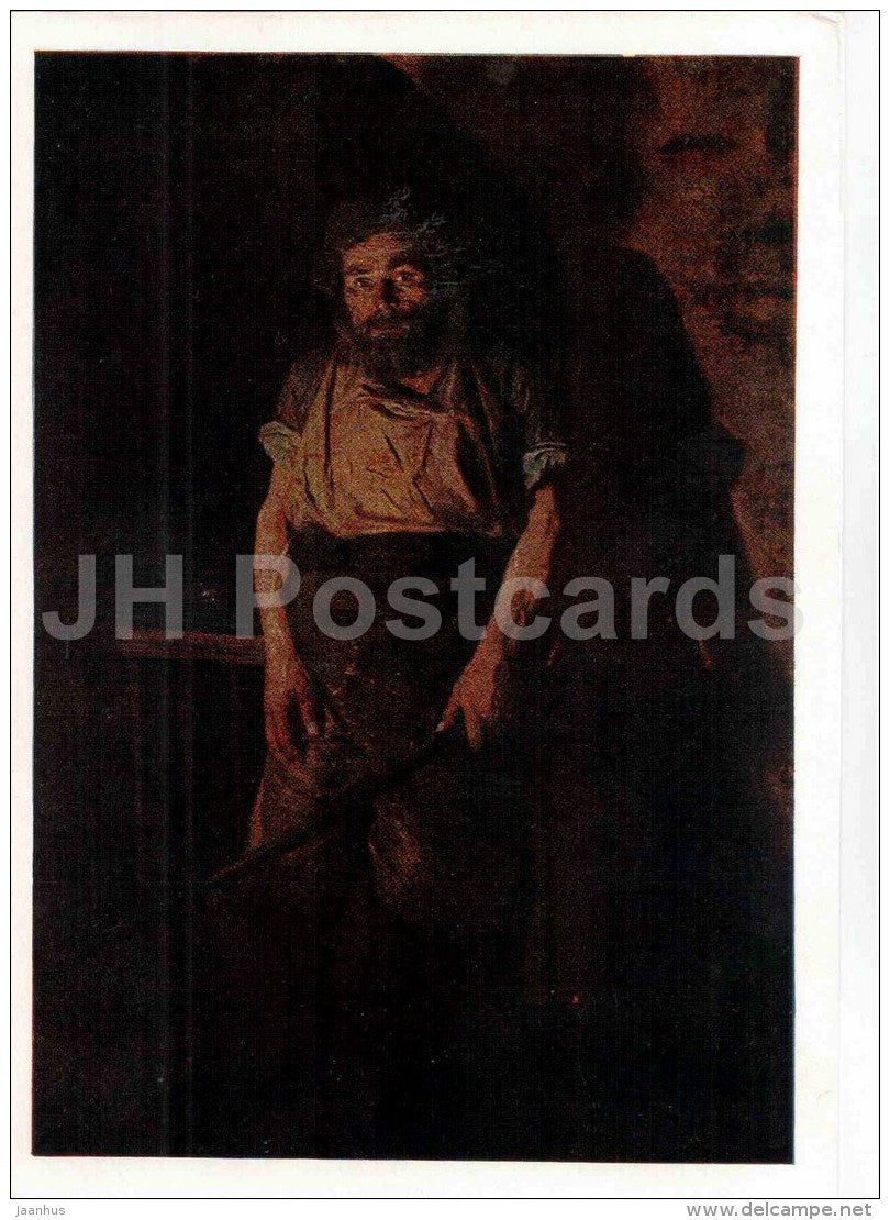 painting by N. Yaroshenko - Stoker , 1878 - russian art - Russia - 1957 - Russia USSR - unused - JH Postcards