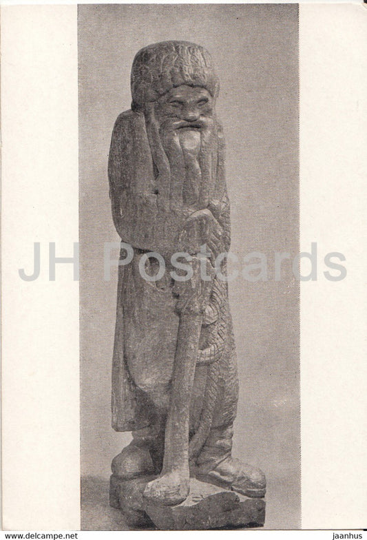 sculpture by S. Konenkov - Old polewalker - Russian art - 1962 - Russia USSR - unused - JH Postcards