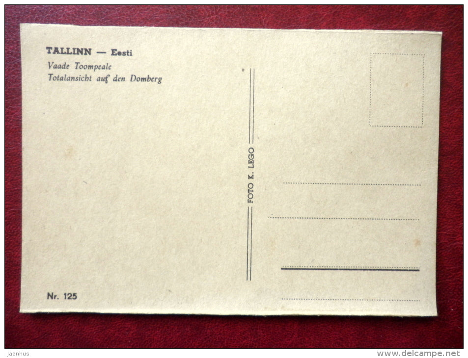 view to Toompea - Old Town - Tallinn - nr 125 - 1920s-1930s - Estonia - unused - JH Postcards