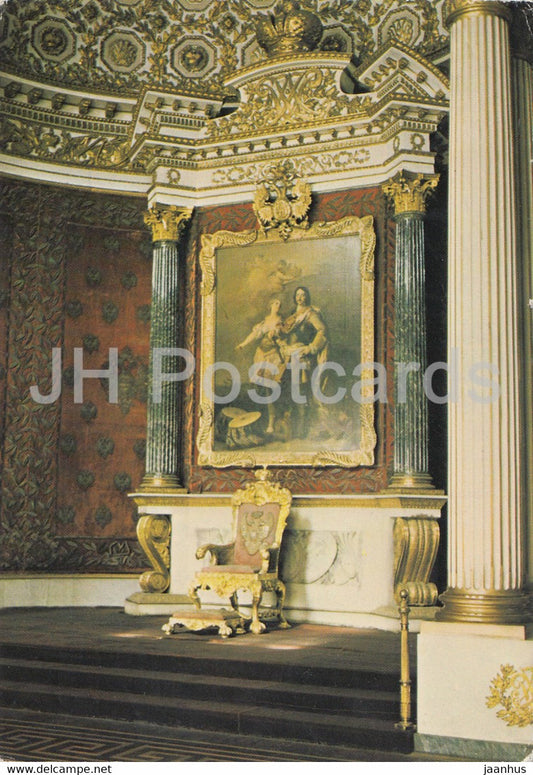 Leningrad - St Petersburg - Eremitage - Zarenthron - Throne - Hermitage - Russia USSR - used - JH Postcards