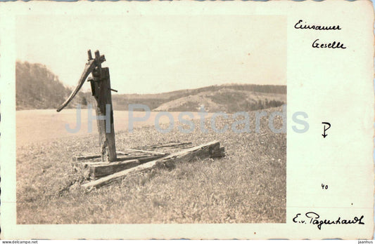 Einsamer Geselle - Baden Baden - E v Pagenhardt - old postcard - Germany - unused - JH Postcards