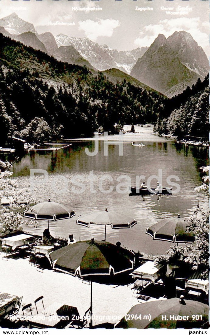 Riessersee gegen Zugspitzgruppe - 1963 - Germany - used - JH Postcards