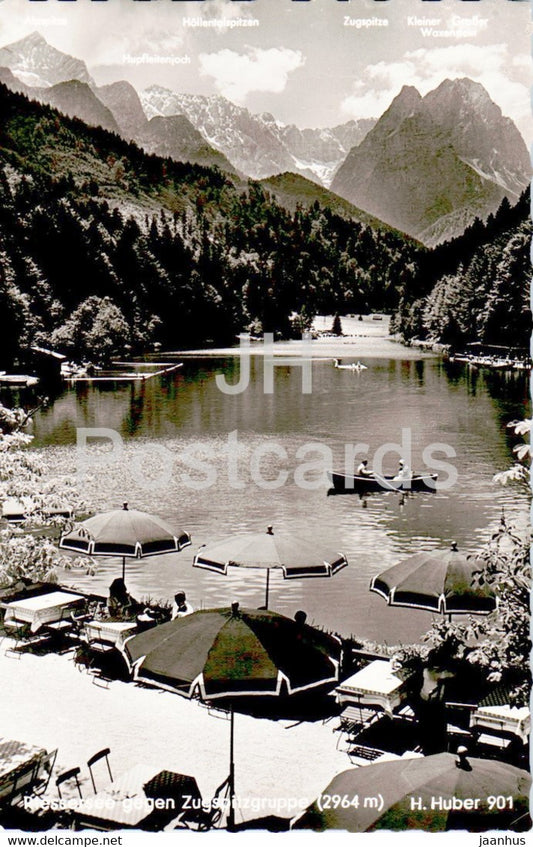 Riessersee gegen Zugspitzgruppe - 1963 - Germany - used - JH Postcards