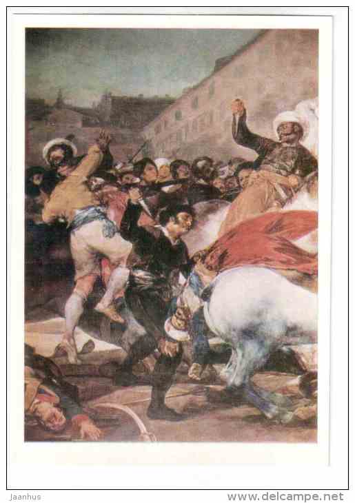 painting by Francisco Goya - Second of May 1808 at Puerta del Sol , 1814 - horse - spanish art - unused - JH Postcards