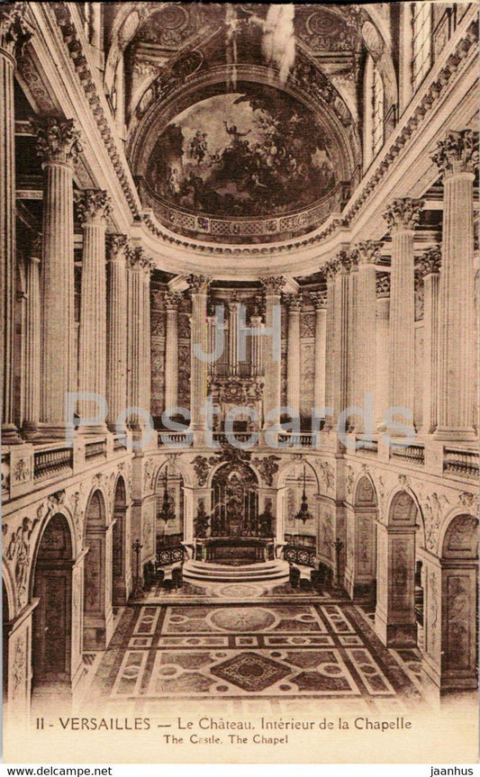 Versailles - Le Chateau - Interieur de la Chapelle - 11 - old postcard - France - unused - JH Postcards
