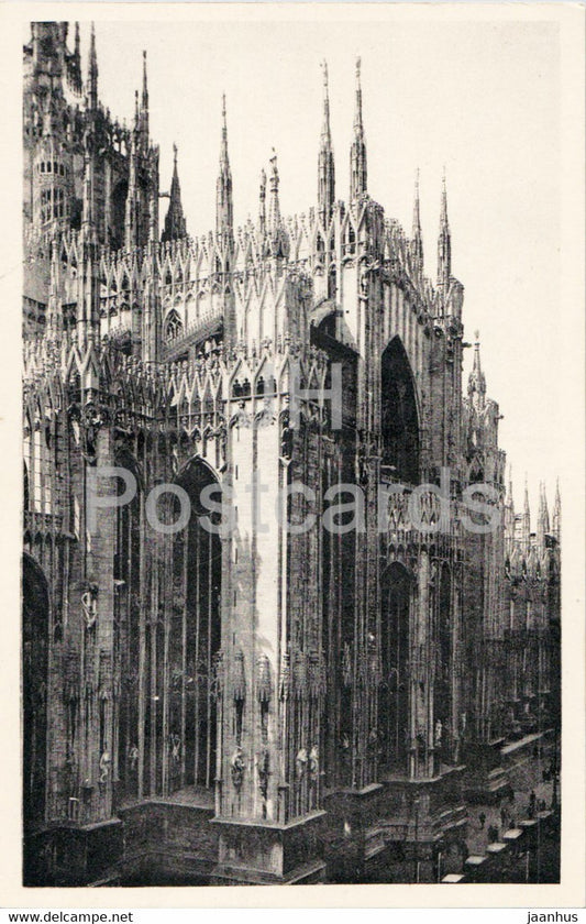Milano - Milan - Duomo - Fianco Nord - cathedral - old postcard - Italy - unused - JH Postcards