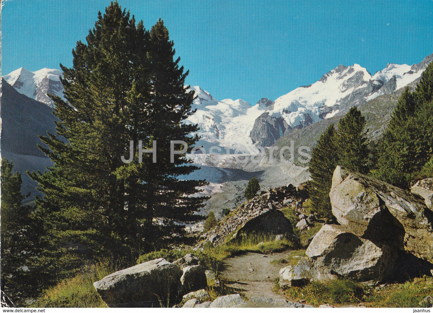 Am Morteratschgletscher - Weg zu Bovalhutte - 133 - 1971 - Switzerland - used - JH Postcards
