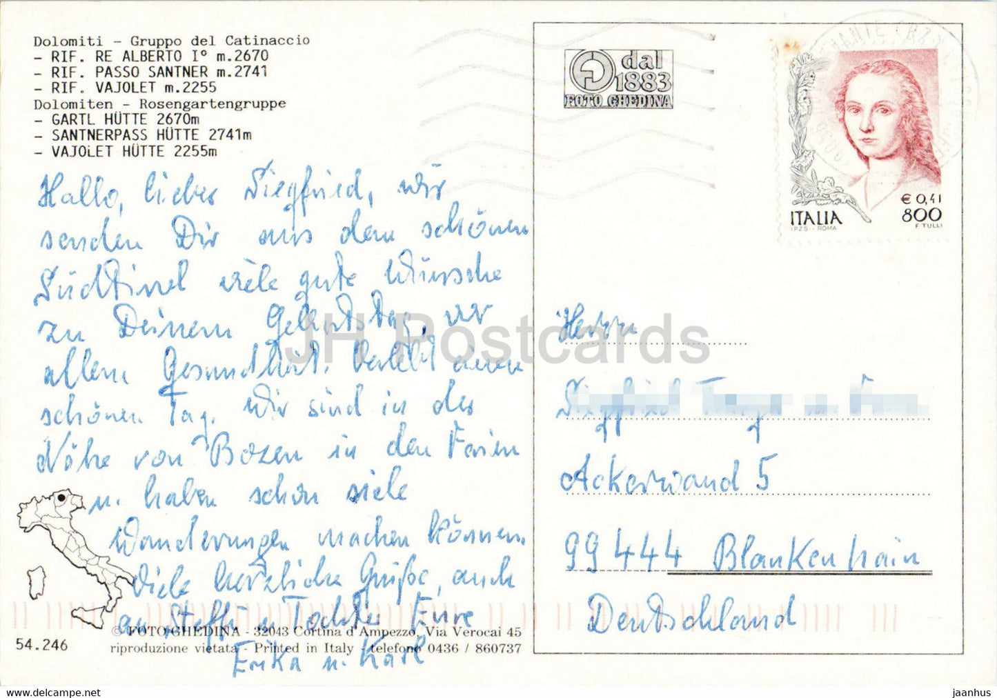 Gruppo del Catinaccio - Rif Re Alberto - Passo Santner - Rif Vajolet - cheval - Italie - utilisé