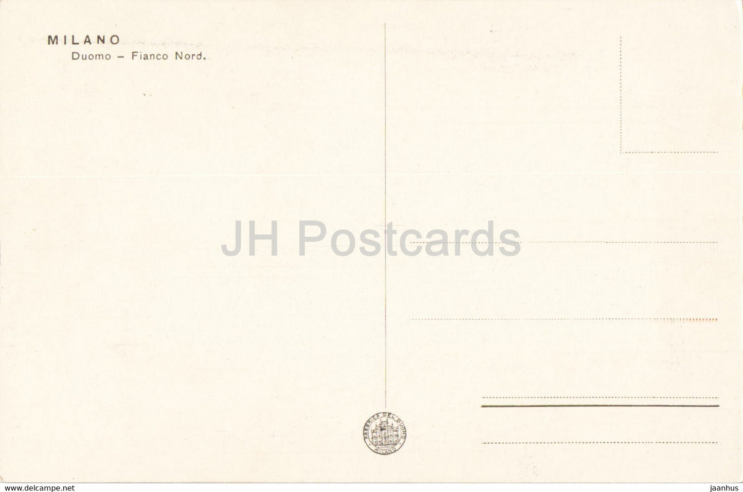 Milano - Milan - Duomo - Fianco Nord - cathedral - old postcard - Italy - unused