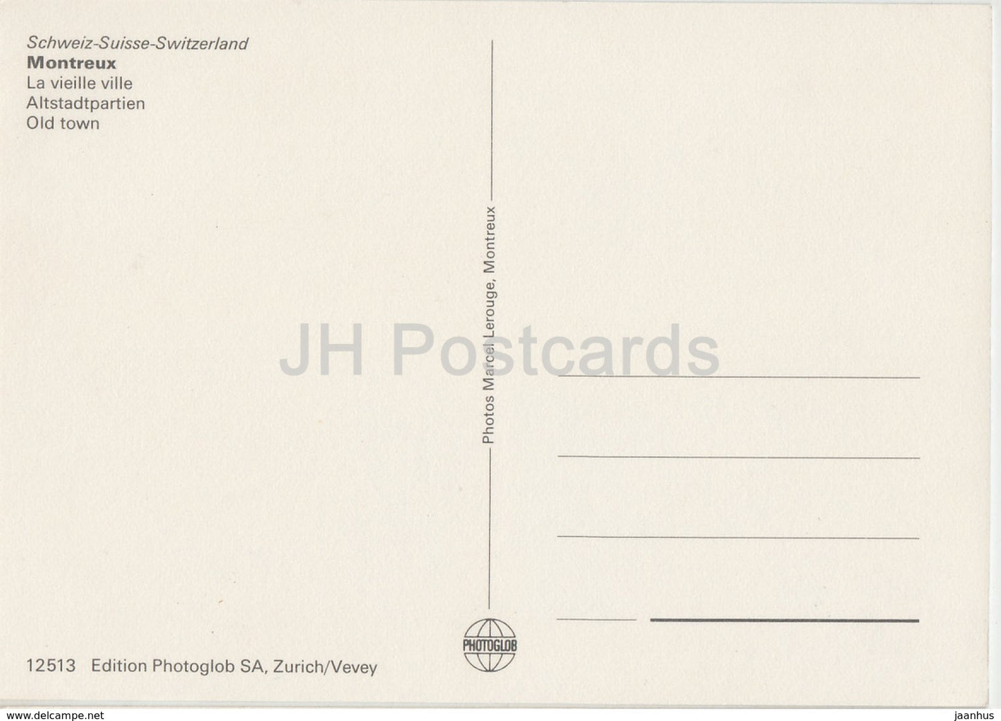 Montreux - La Vieille Ville - Altstadpartien - Old Town - 12513 - Switzerland - unused
