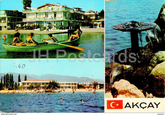 Akcay - Edremit - Guven pension - boat - multiview - 2816 - 1981 - Turkey - used - JH Postcards