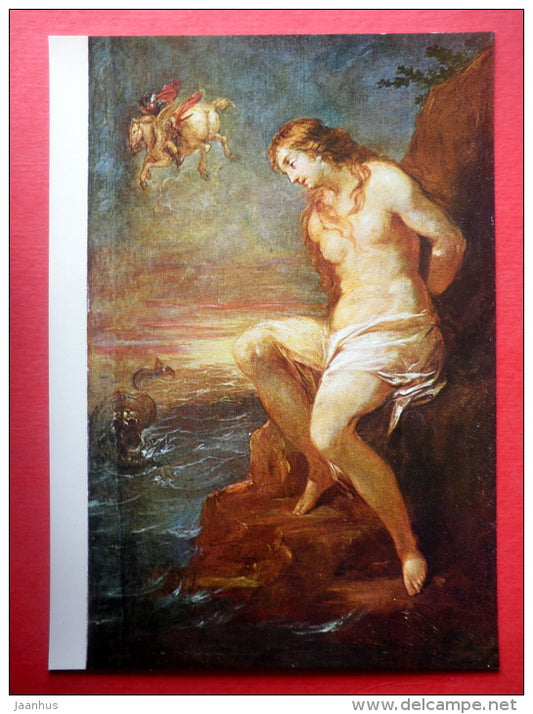 Painting by Michael Willmann - Andromeda , about 1695 - german art - unused - JH Postcards
