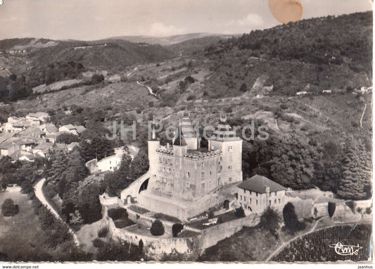 Environs de Jujurieux - Chateau de Varey - Vue Aerienne - old postcard - France - used - JH Postcards