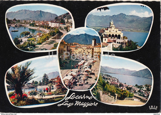 Locarno - Lago Maggiore - multiview - 668 - 1961 - Switzerland - used - JH Postcards