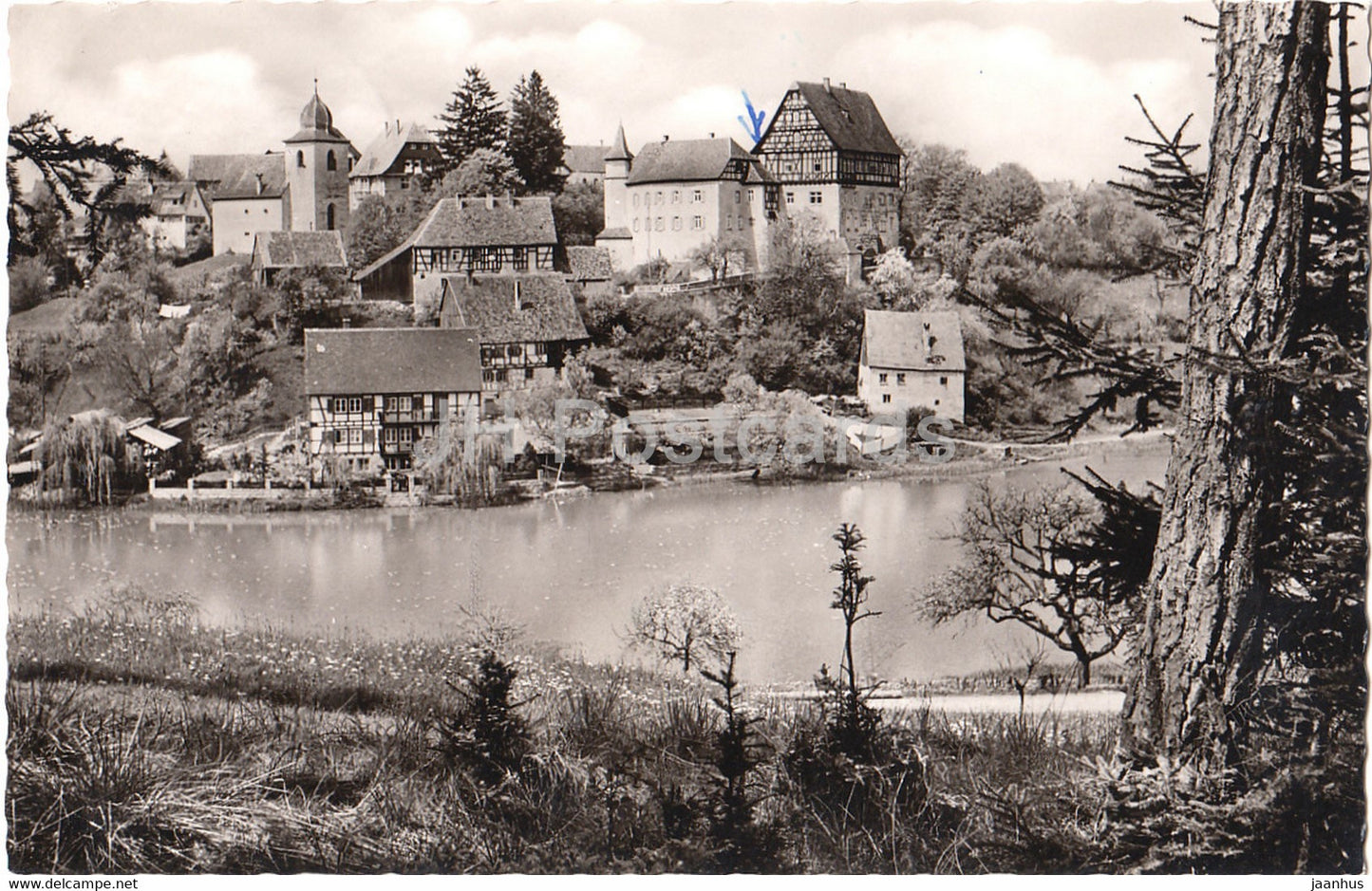Jugendherberge Rechenberg - Kreis Crailsheim - old postcard - 1957 - Germany - used - JH Postcards
