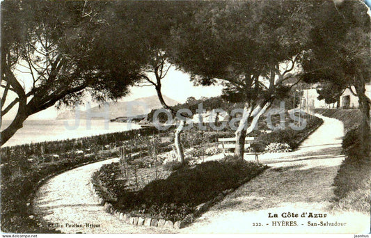 La Cote d'Azur - Hyeres - San Salvadour - 222 - old postcard - 1912 - France - used - JH Postcards