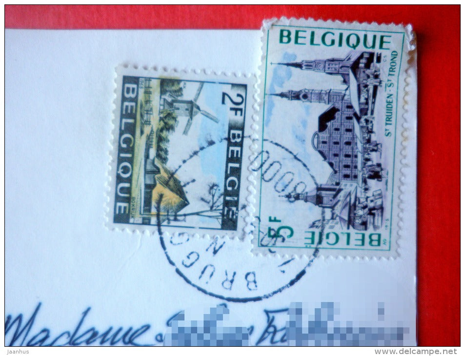 The Basilica of the Holy Blood - Brugge - Blegium - sent from Belgium to Estonia USSR 1975 - JH Postcards