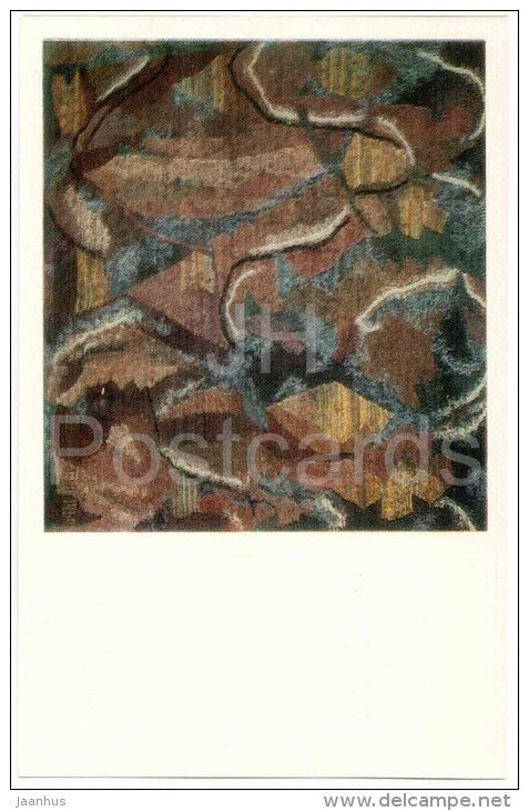 M. Adamson - Wall Carpet , Nameless , 1969 - Applied Art in Soviet Estonia - unused - JH Postcards