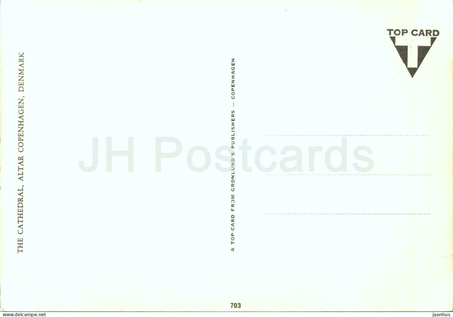 Copenhague - Kobenhavn - La Cathédrale - Autel - 703 - Danemark - inutilisé 