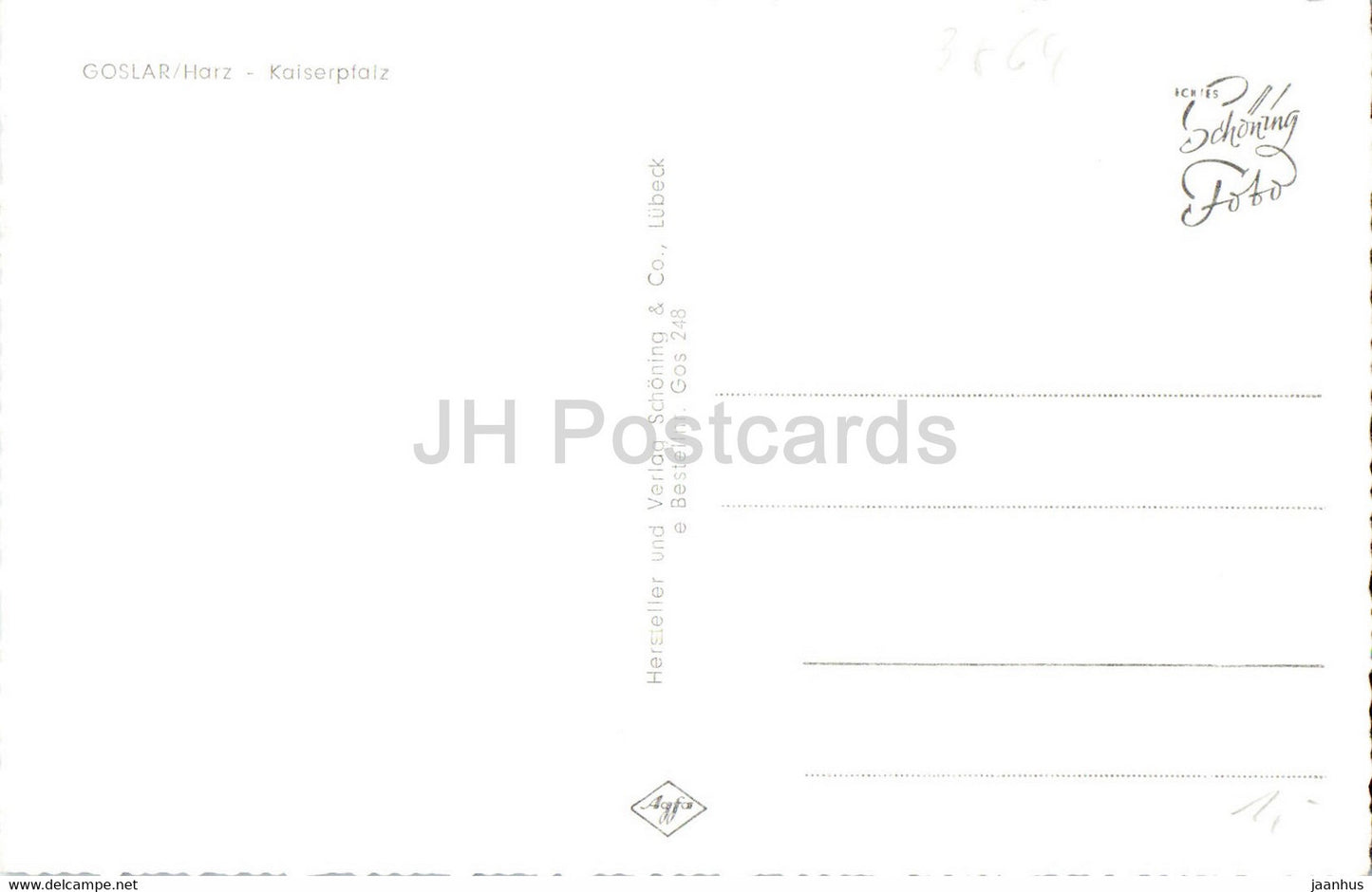 Goslar - Harz - Kaiserpfalz - old postcard - Germany - unused