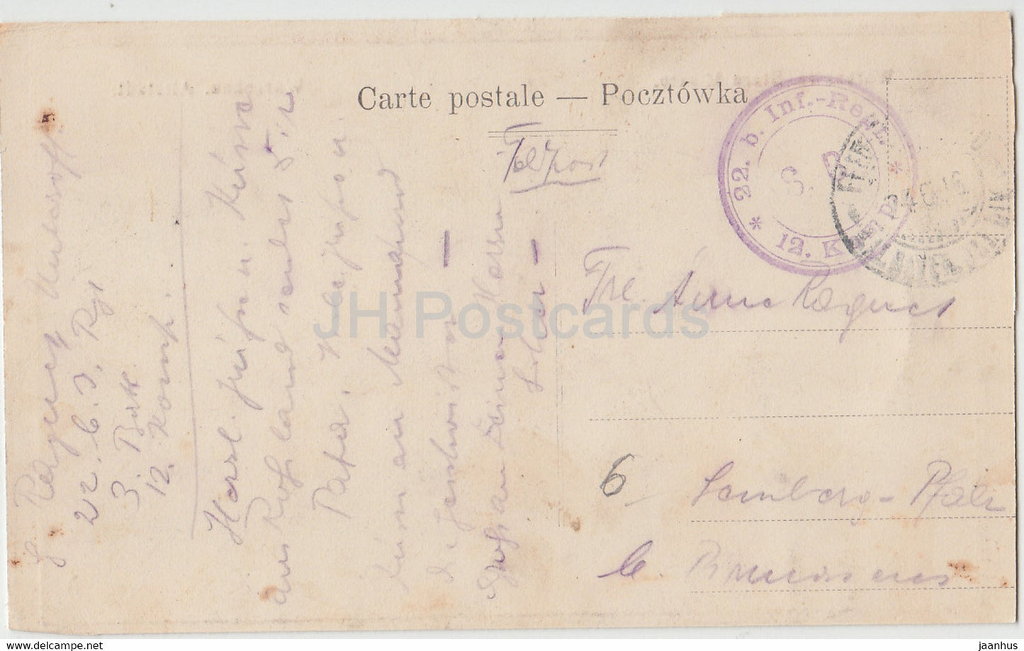 Warszawa - Stare Miasto - Warschau Altstadt - Feldpost - carte postale ancienne - 1916 - Pologne - utilisé