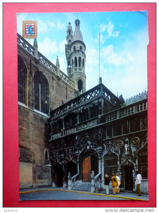 The Basilica of the Holy Blood - Brugge - Blegium - sent from Belgium to Estonia USSR 1975 - JH Postcards