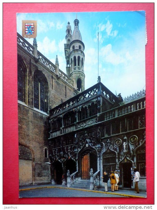 The Basilica of the Holy Blood - Brugge - Blegium - sent from Belgium to Estonia USSR 1975 - JH Postcards