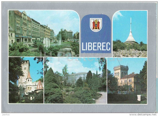 Liberec - hotel Jested - architecture - Czechoslovakia - Czech - used 1984 - JH Postcards