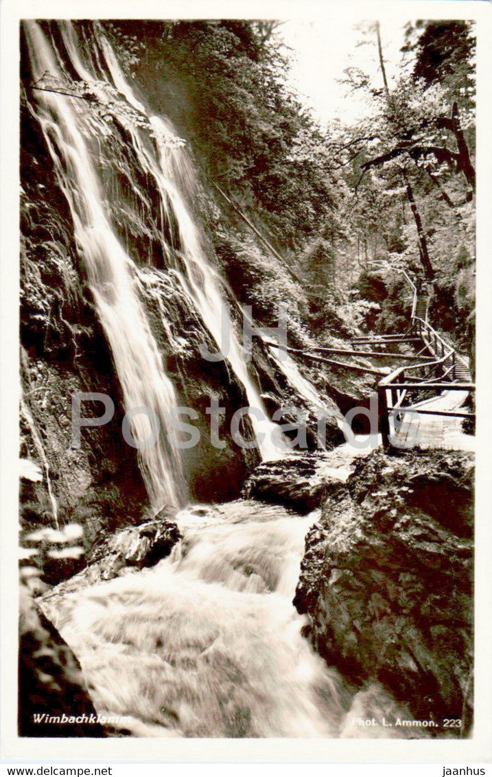 Wimbachklamm - 223 - old postcard - Germany - unused - JH Postcards