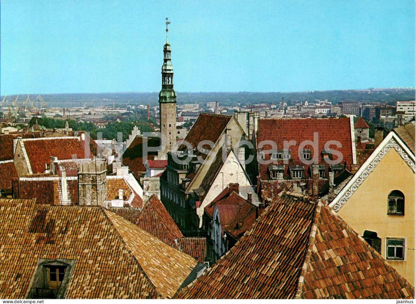 Tallinn - the roofs of Old Tallinn - Intourist - Estonia USSR - unused - JH Postcards
