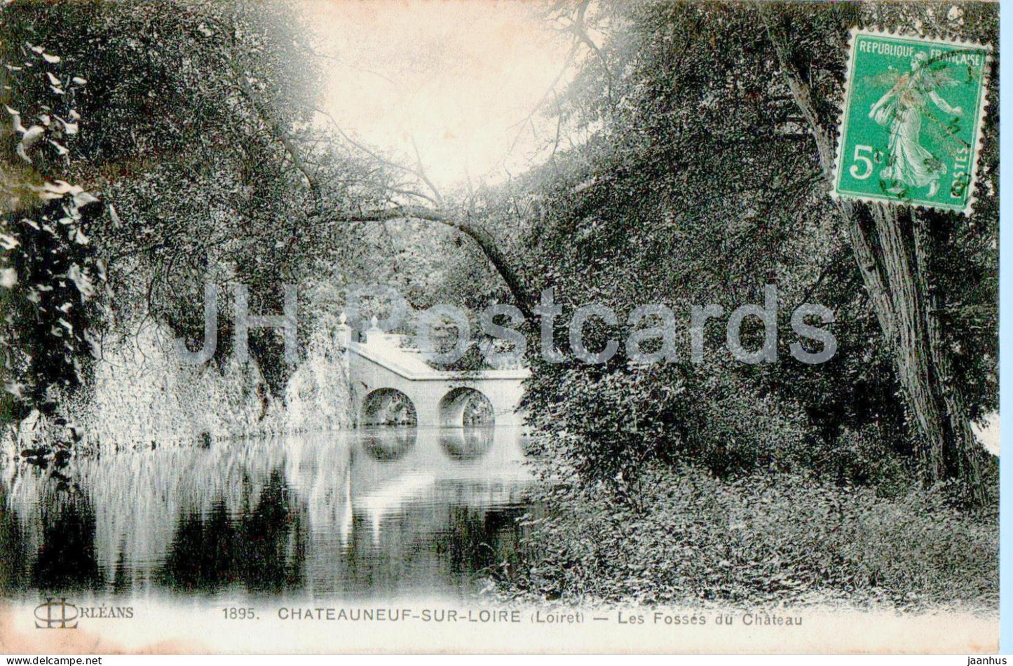 Chateauneuf sur Loire - Les Fosses du Chateau - 1895 - old postcard - 1913 - France - used - JH Postcards