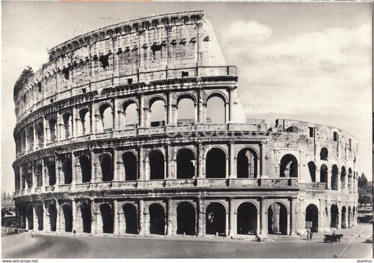 Roma - Rome - Il Colosseo - colosseum - ancient - old postcard - 1956 - Italy - used - JH Postcards