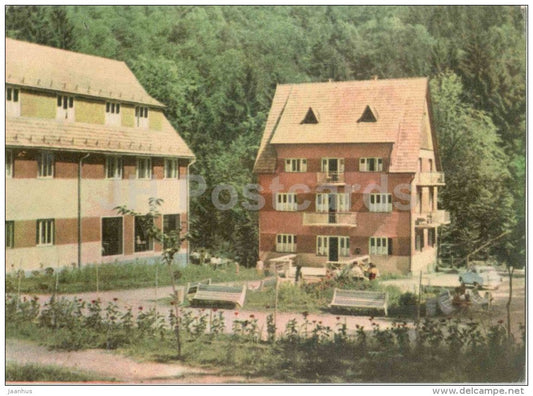 boarding house Forel (Troute) - Carpathian Mountains - Karpaty - 1967 - Ukraine USSR - unused - JH Postcards