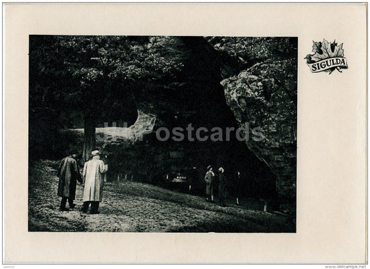 Gutman cave - Sigulda - old postcard - Latvia USSR - unused - JH Postcards