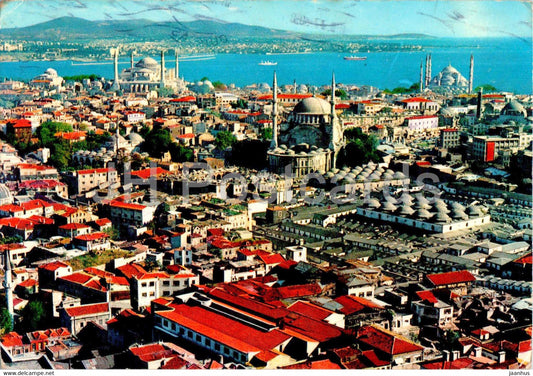 Istanbul - St Sophia and the Blue Mosque in the old City - 48 - 1977 - Turkey - used - JH Postcards