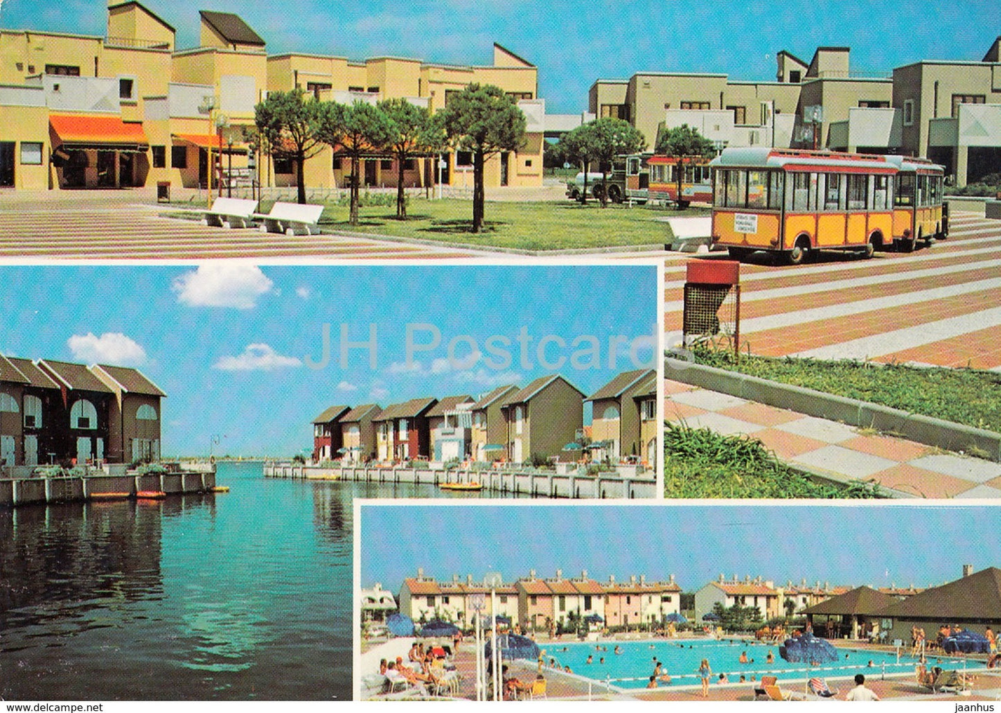 Isola di Albarella - Panoramiche - pool - multiview - Italy - used - JH Postcards