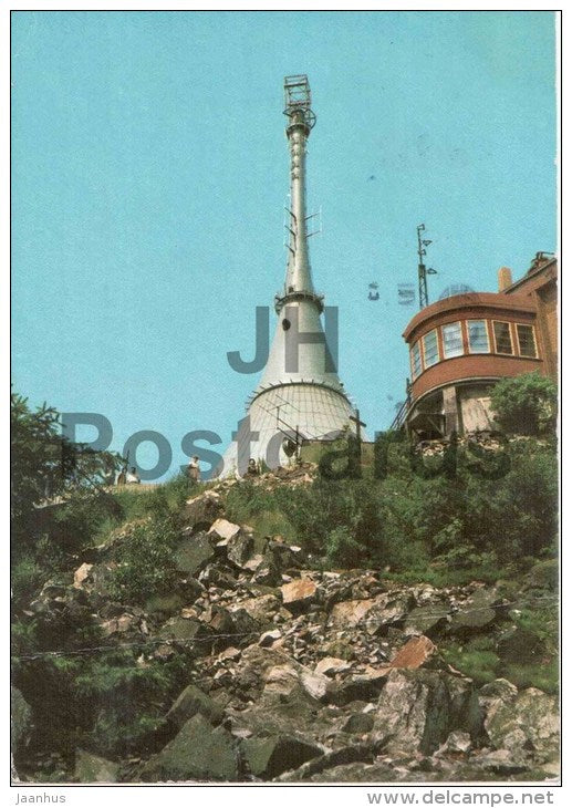 Liberec - hotel Jested - Czechoslovakia - Czech - used 1970 - JH Postcards