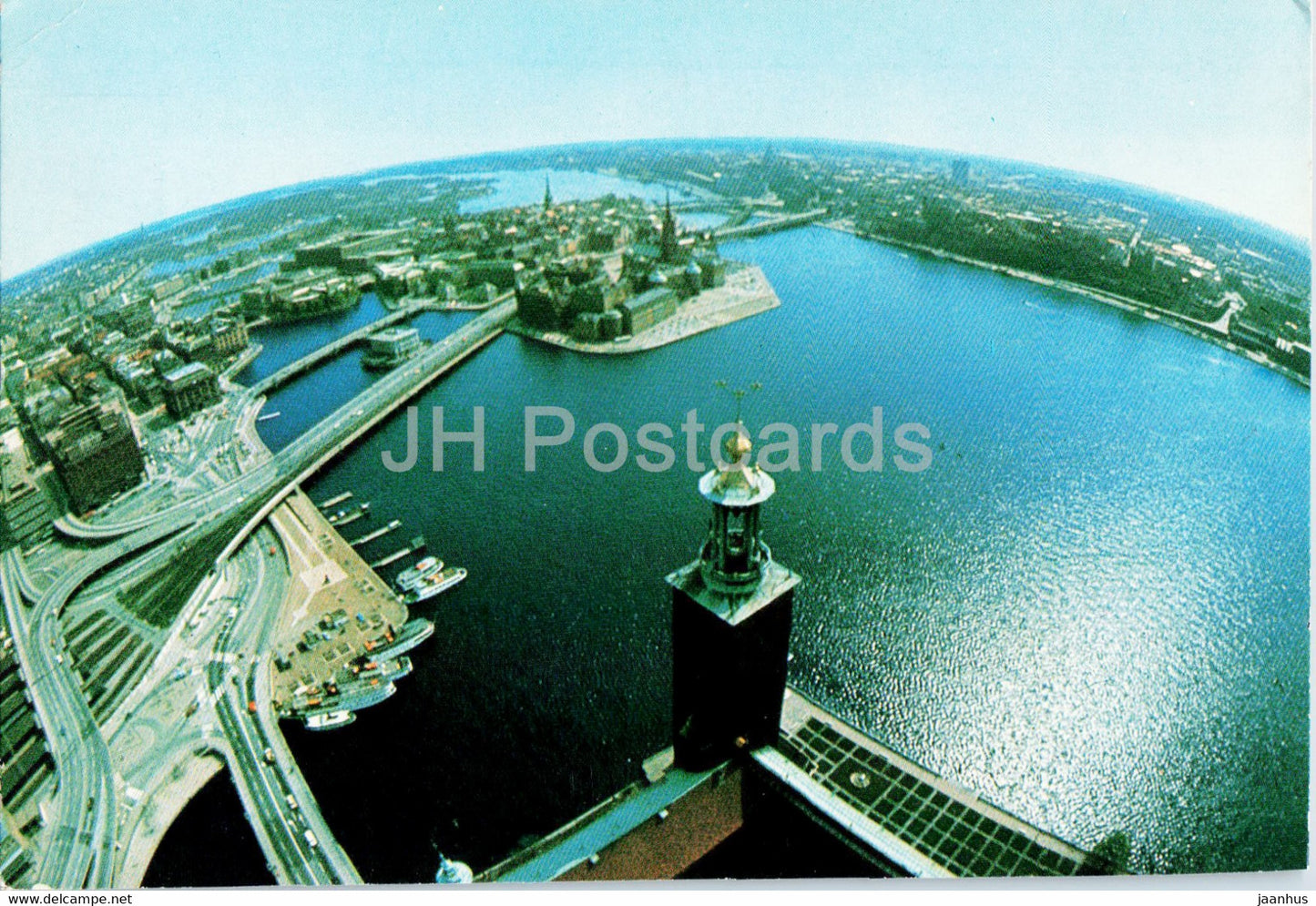 Stockholm - Flightview North South from the City Hall - 1982 - Sweden - used - JH Postcards