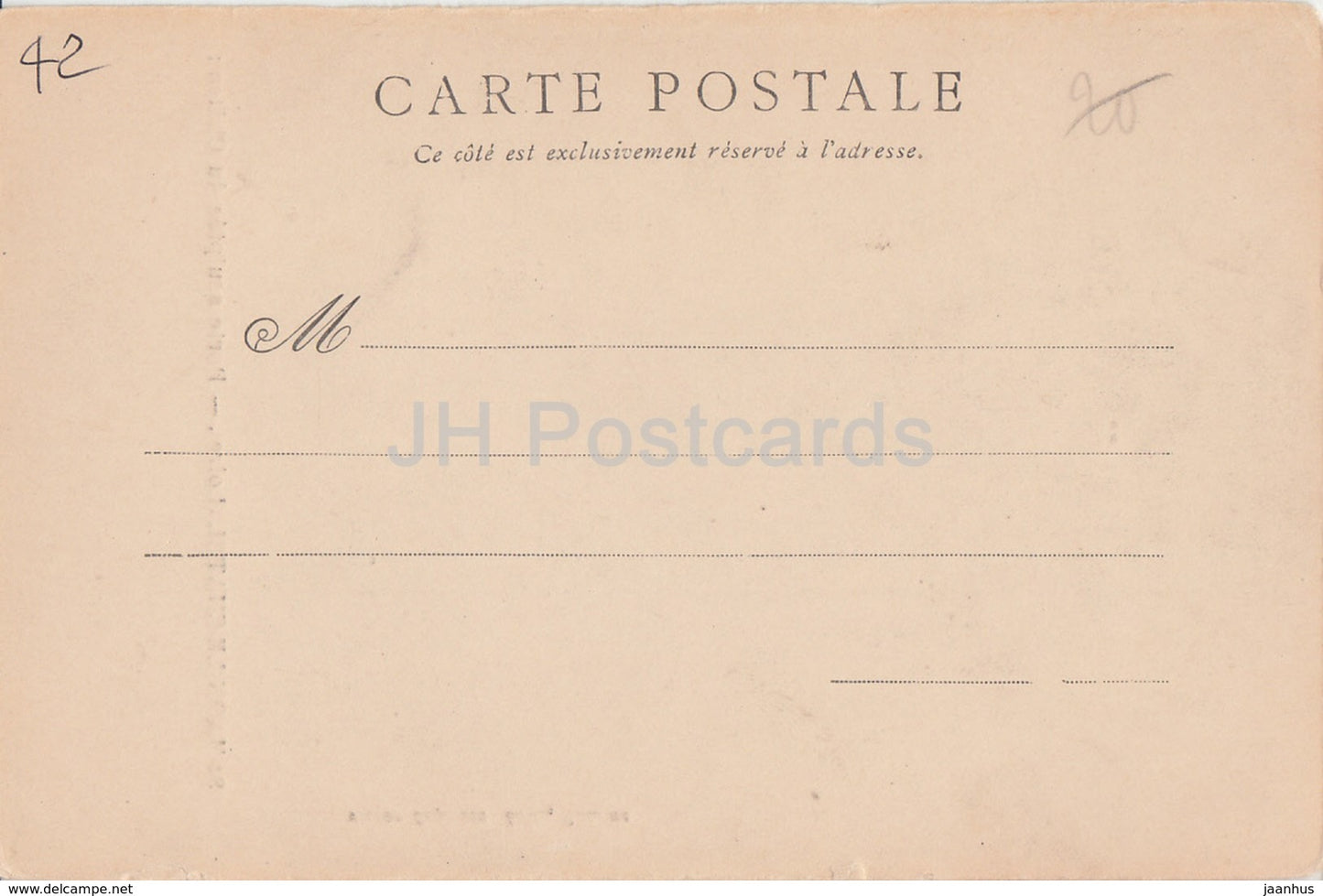 St Haon Le Chatel - Porte sculptee du Chateau - castle - old postcard - France - unused
