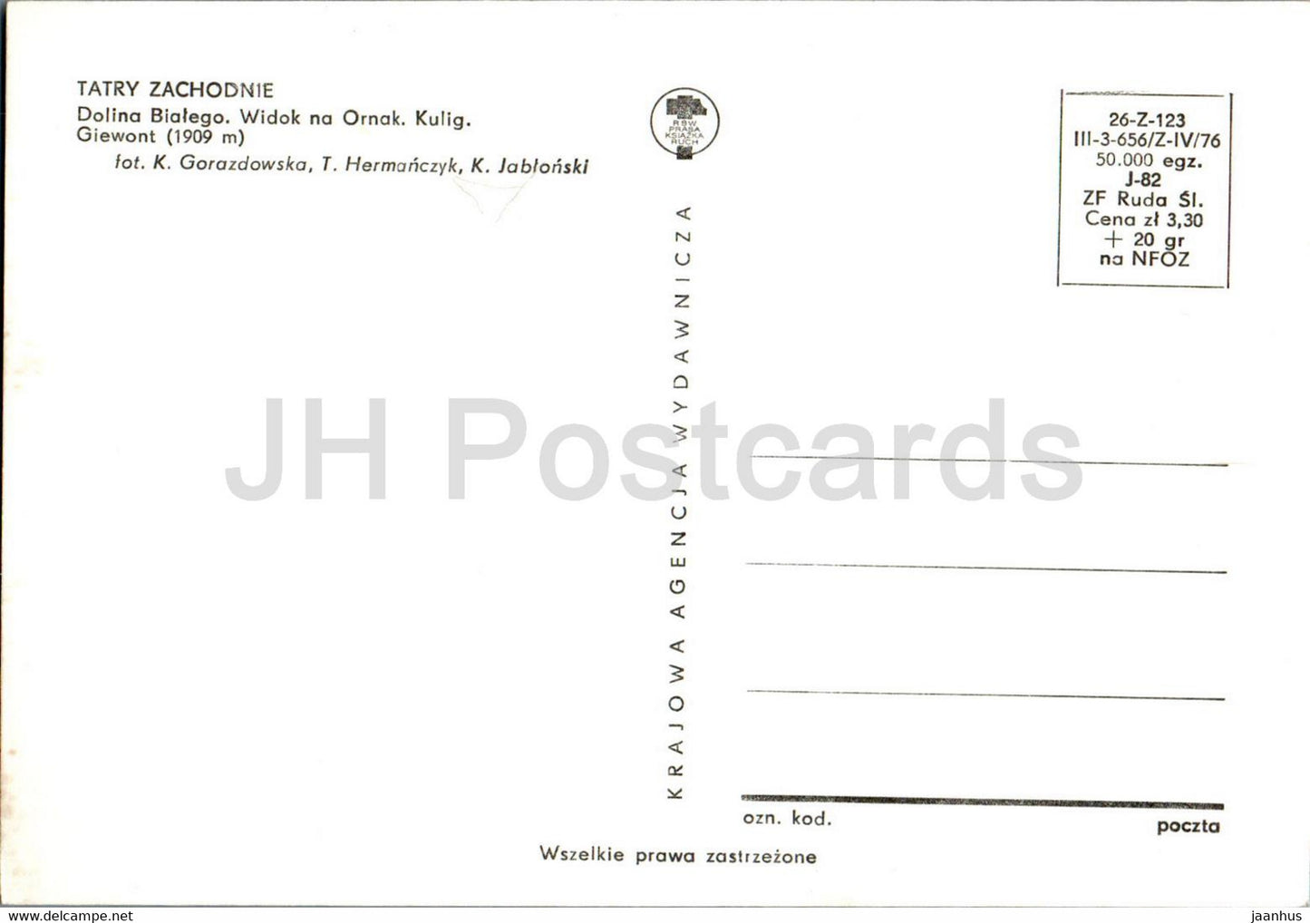 Tatry Zachodnie - Western Tatras - Dolina Bialego - Ornak - Kulig - horse sledge - multiview - Poland - unused