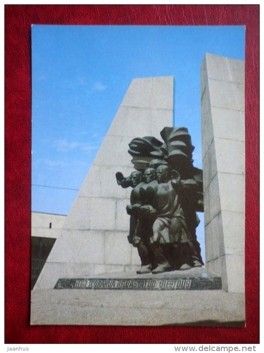 in 1924 armed uprising monument - Tallinn - 1982 - Estonia USSR - unused - JH Postcards