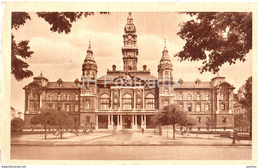 Gyor - Varoshaza - town hall - old postcard - 1929 - Hungary - used - JH Postcards