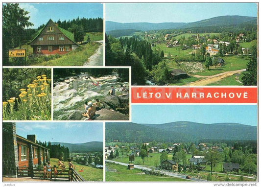 Diana cottage - water slalom - Novy Svet - Summer in Harrachov - Czechoslovakia - Czech - used - JH Postcards