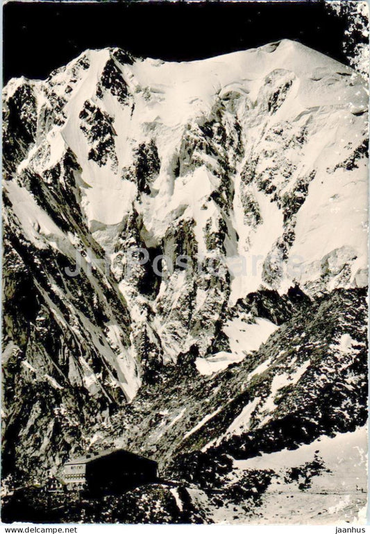 Courmayeur - Rifugio Alb Torino 3370 m - Monte Bianco 4810 m - old postcard - 148 - 1954 - Italy - used - JH Postcards